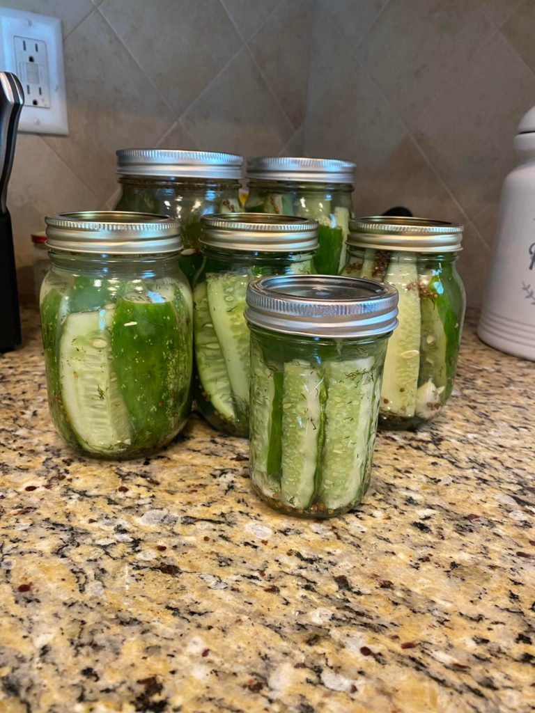 Garlic Dill Pickles fresh from our garden to your table!